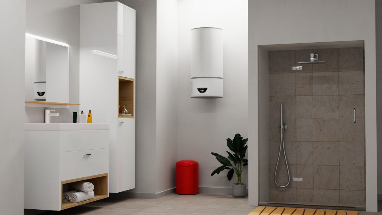 Water heater in place